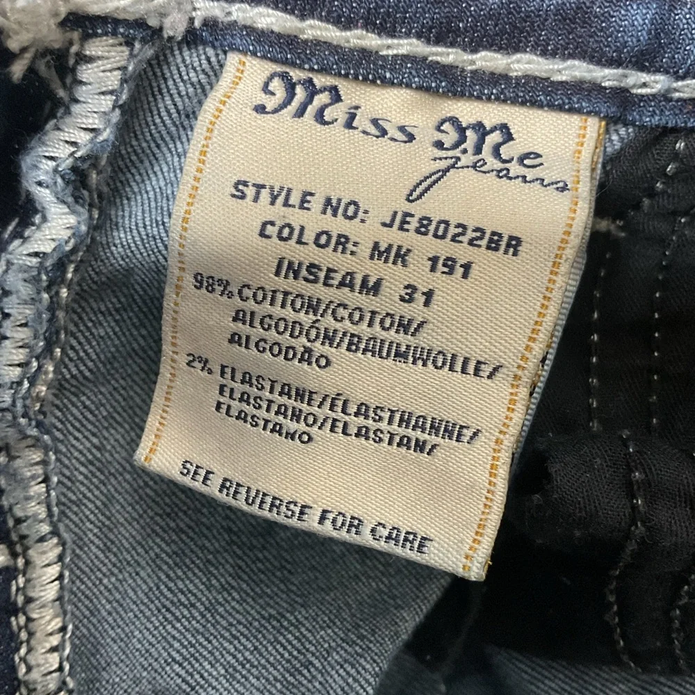 Miss Me Bootcut Jeans Size 25 Inseam 31 Embellished Y2K Denim - Picture 5 of 6